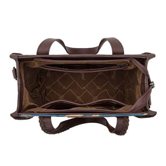 WG60G-8317JN - Wrangler Vintage Retro Cowboy Print Concealed Carry Satchel/Crossbody