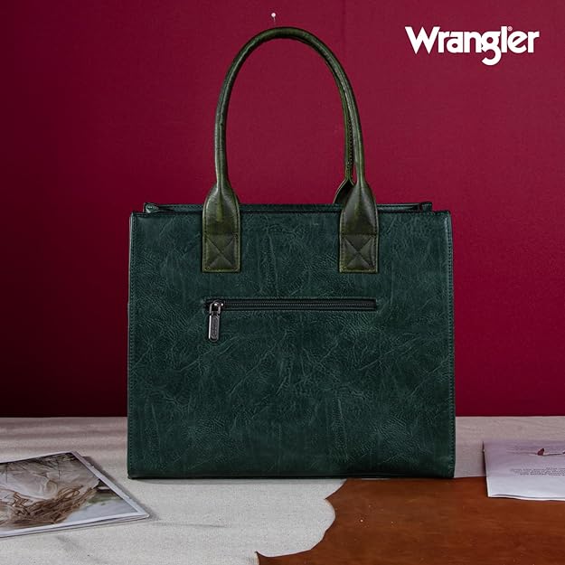 Load image into Gallery viewer, WG70-8317EDGN - Wrangler Carry-All Tote/Crossbody - Dark Green
