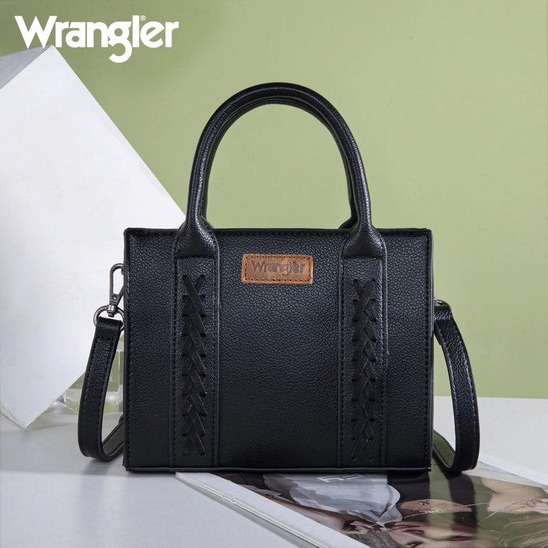 Load image into Gallery viewer, WG70S-8120BK - Wrangler Whipstitch Mini Tote/Crossbody - Black
