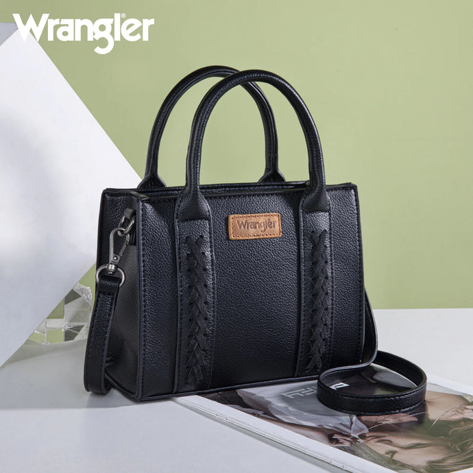 WG70S-8120BK - Wrangler Whipstitch Mini Tote/Crossbody - Black