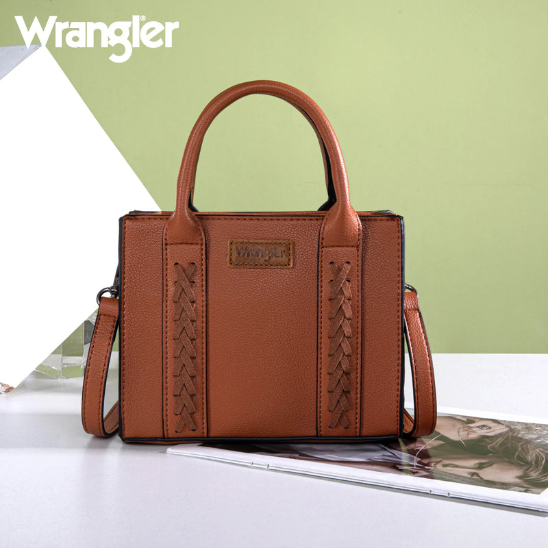 Load image into Gallery viewer, WG70S-8120BR - Wrangler Whipstitch Mini Tote/Crossbody - Brown
