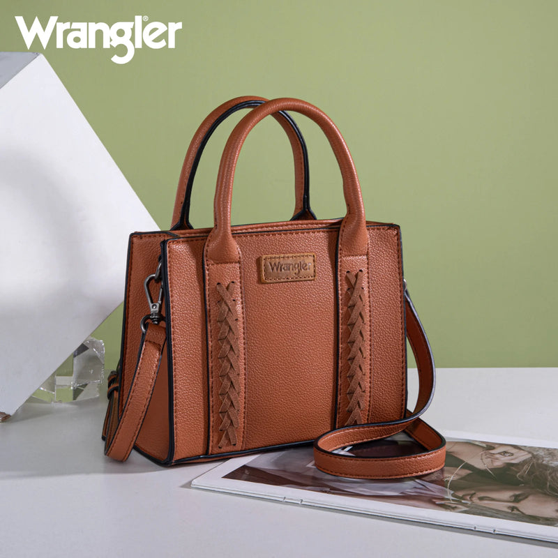 Load image into Gallery viewer, WG70S-8120BR - Wrangler Whipstitch Mini Tote/Crossbody - Brown
