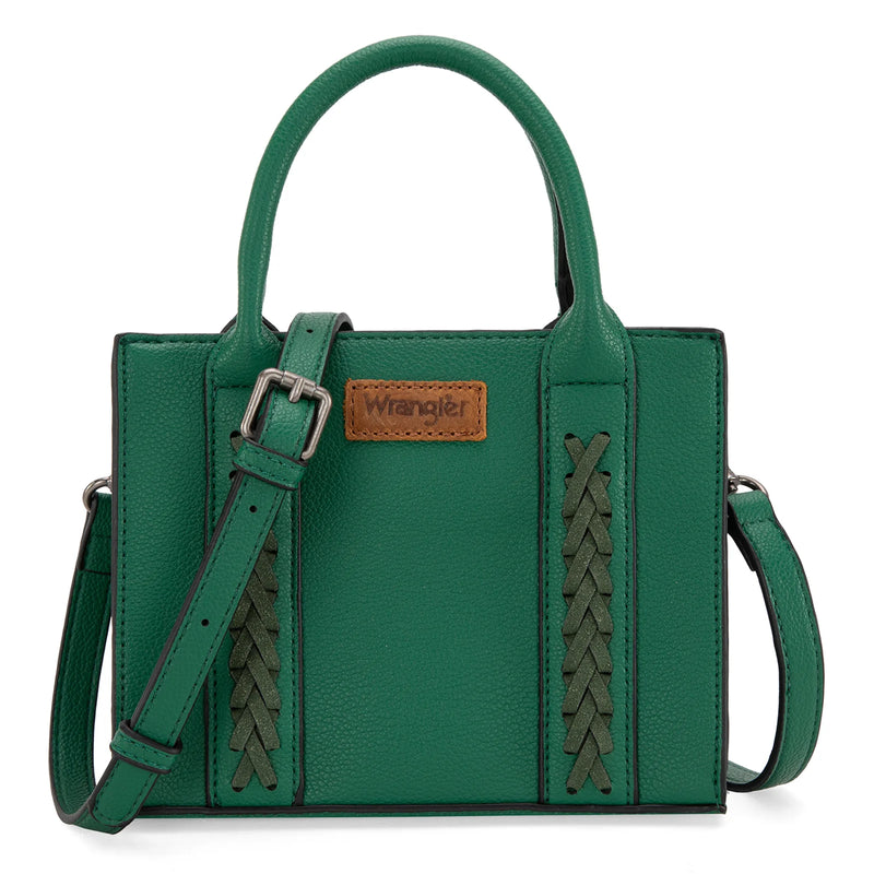 Load image into Gallery viewer, WG70S-8120DGN - Wrangler Whipstitch Mini Tote/Crossbody - Dark Green
