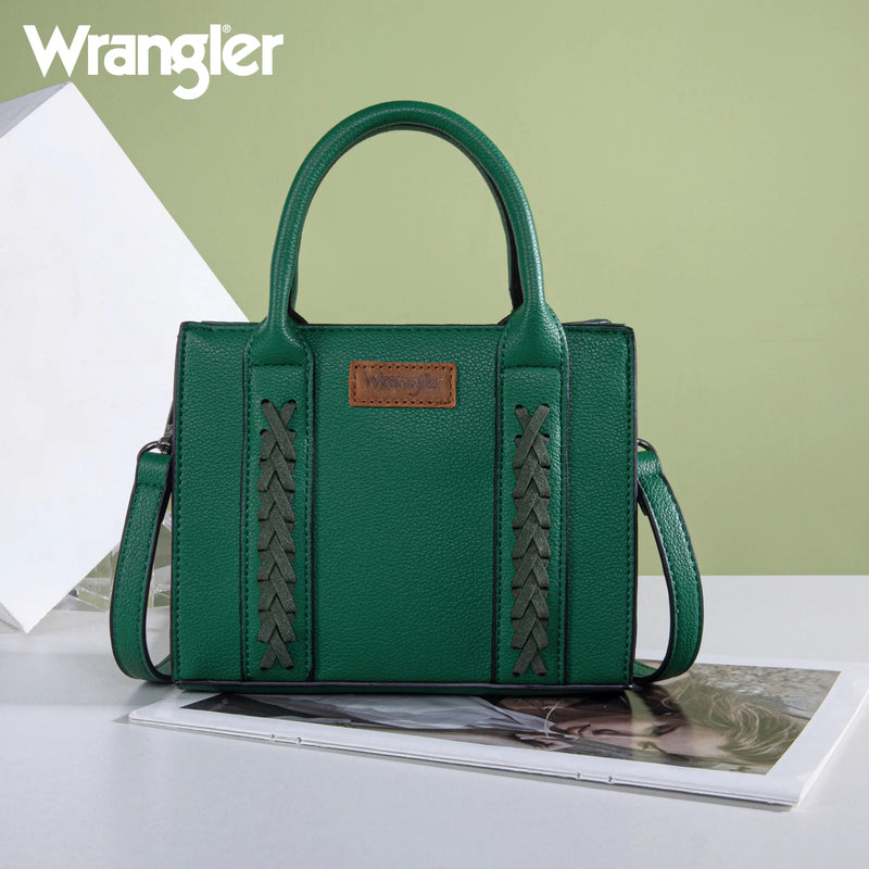 Load image into Gallery viewer, WG70S-8120DGN - Wrangler Whipstitch Mini Tote/Crossbody - Dark Green
