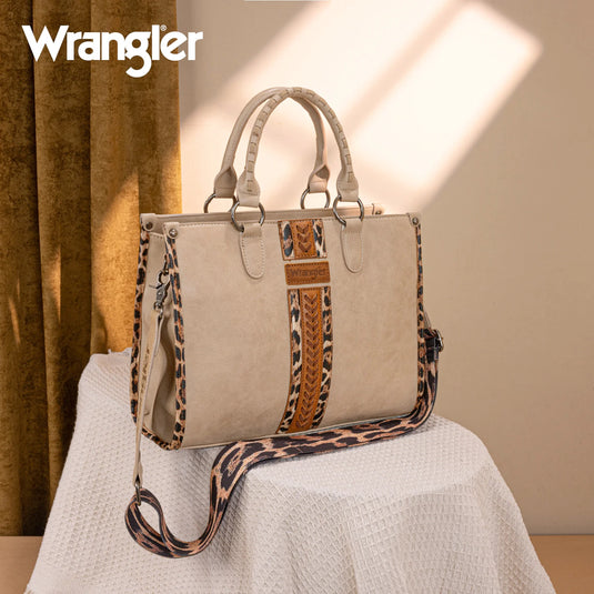 WG83G-8260KH - Wrangler Whipstitch Tote/Crossbody - Khaki