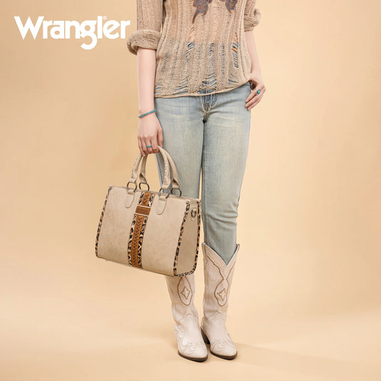 WG83G-8260KH - Wrangler Whipstitch Tote/Crossbody - Khaki