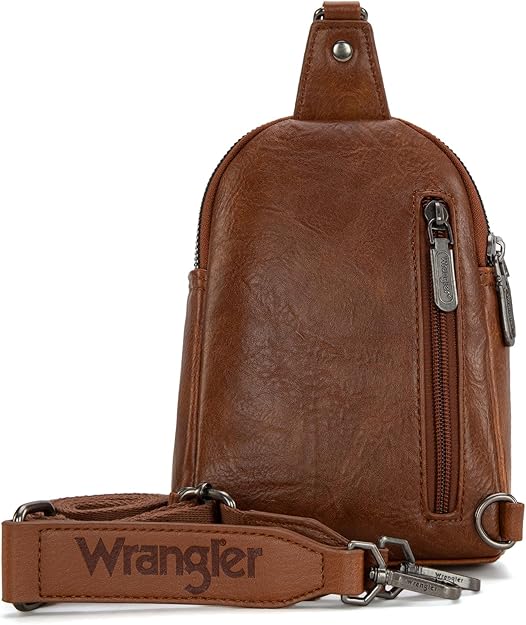 Load image into Gallery viewer, WG87-334BR - Wrangler Sling Bag/Crossbody/Chest Bag - Brown
