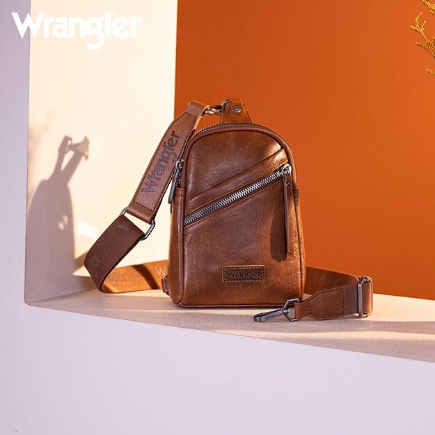 Load image into Gallery viewer, WG87-334BR - Wrangler Sling Bag/Crossbody/Chest Bag - Brown
