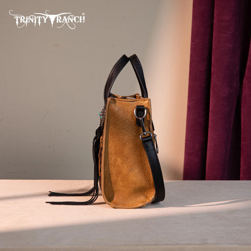 Load image into Gallery viewer, TR192-1605LBR - Trinity Ranch Concho Collection Mini Tote/Crossbody
