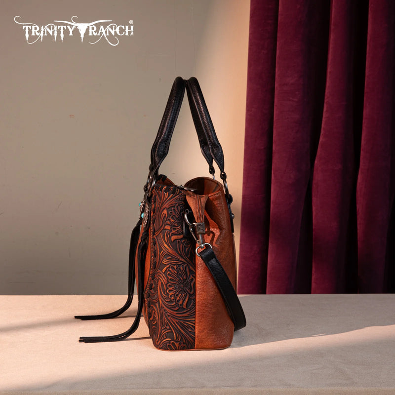 Load image into Gallery viewer, TR192G-8322BR - Trinity Ranch Concho Collection Tote/Crossbody
