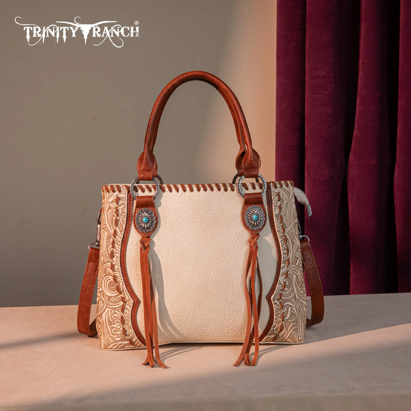 Load image into Gallery viewer, TR192G-8322TN - Trinity Ranch Concho Collection Tote/Crossbody
