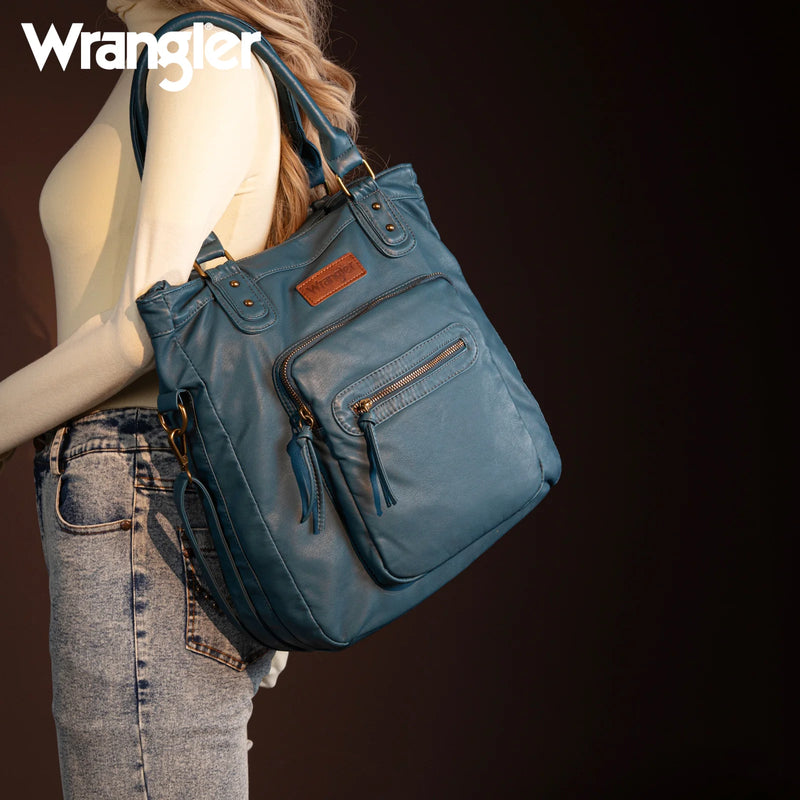 Load image into Gallery viewer, WG165-1110JN - Wrangler Slouchy Tote/Crossbody - Jean

