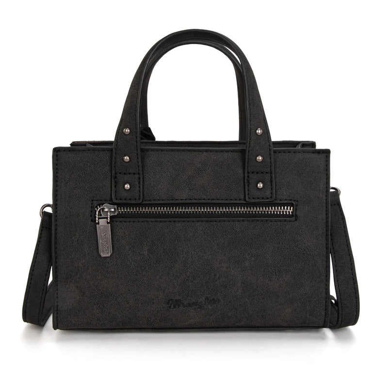 Load image into Gallery viewer, WG160-60102BK - Wrangler Western Tooled Tote Crossbody - Black
