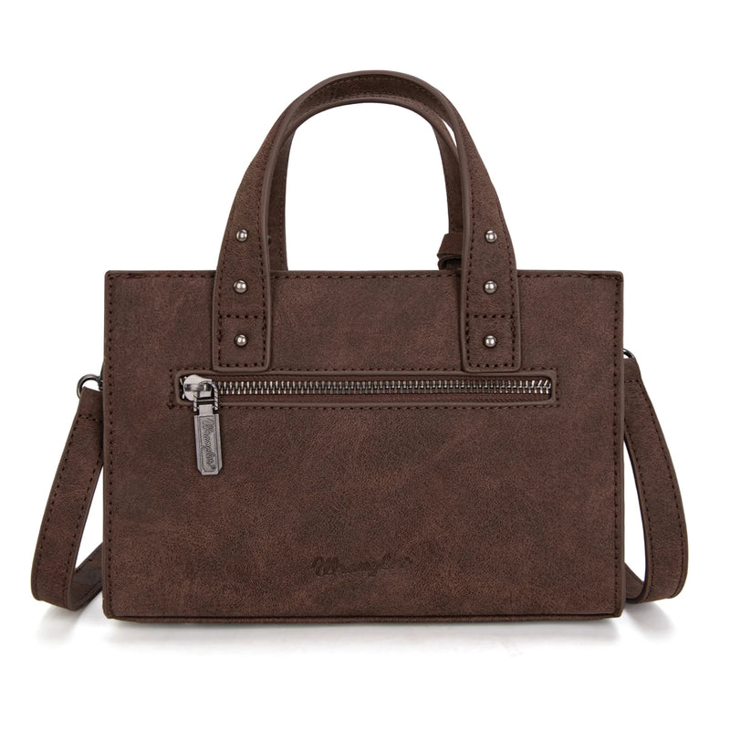 Load image into Gallery viewer, WG160-60102CF - Wrangler Western Tooled Tote Crossbody - Coffee
