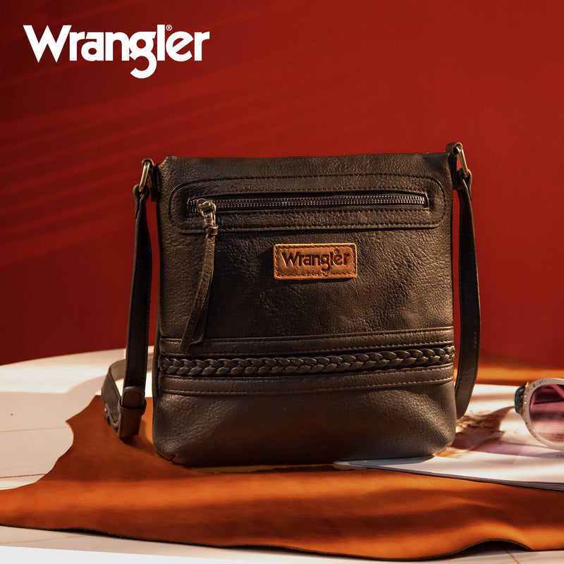 Load image into Gallery viewer, WG97G-9360BK - Wrangler Braided Concealed Carry Crossbody - Black
