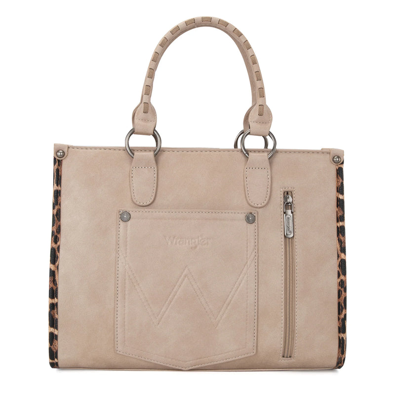 Load image into Gallery viewer, WG83G-8260KH - Wrangler Whipstitch Tote/Crossbody - Khaki
