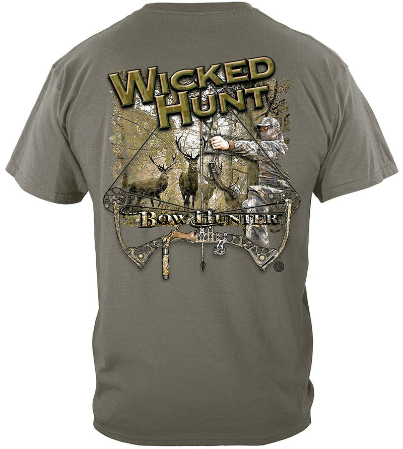Load image into Gallery viewer, WH118 - Wicked Hunt Bow Hunting Premium T-Shirt
