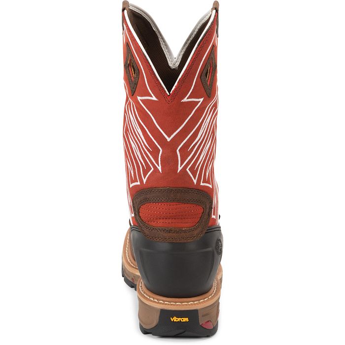 Load image into Gallery viewer, WK2115 - Justin Roughneck 12&quot; Steek Toe Waterproof Work Boot Walnut Brown
