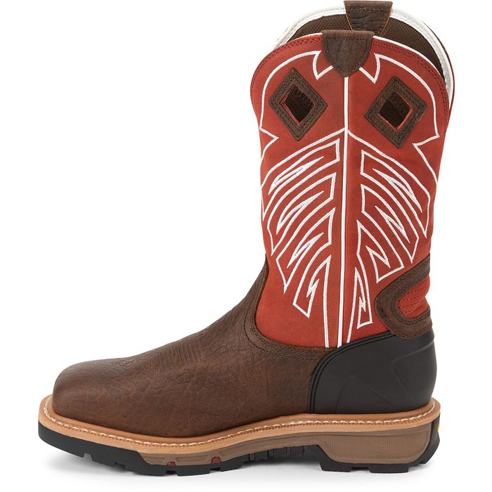 Load image into Gallery viewer, WK2115 - Justin Roughneck 12&quot; Steek Toe Waterproof Work Boot Walnut Brown
