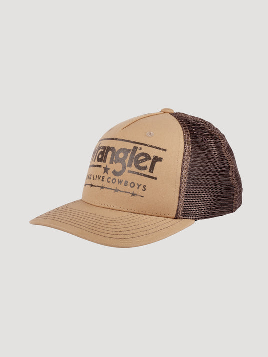 WRNGGRT0003 - Wrangler The Grit Khaki/ Dark Brown Cap