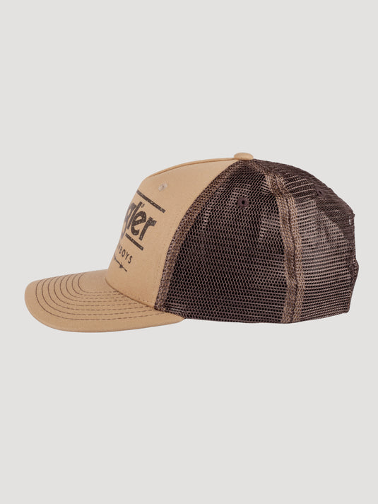 WRNGGRT0003 - Wrangler The Grit Khaki/ Dark Brown Cap