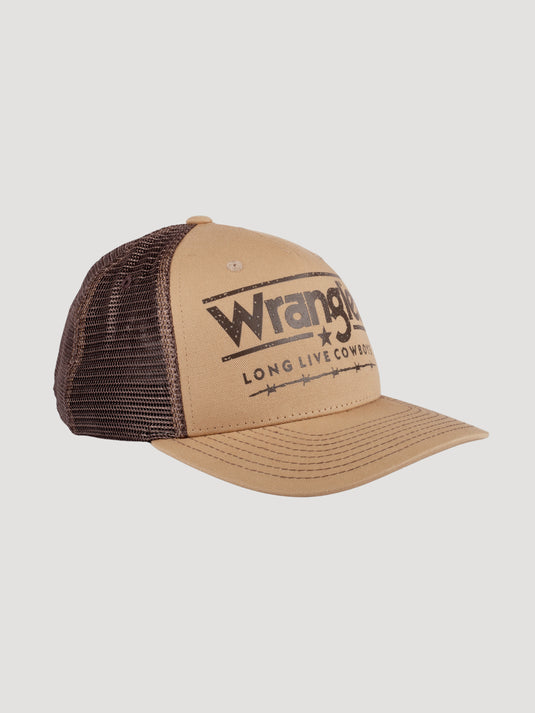 WRNGGRT0003 - Wrangler The Grit Khaki/ Dark Brown Cap