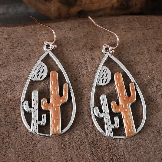 NIHER126 - Western Cactus Drop Earrings