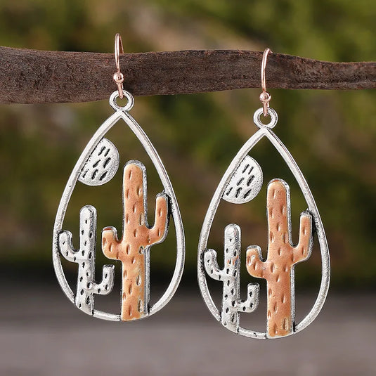NIHER126 - Western Cactus Drop Earrings