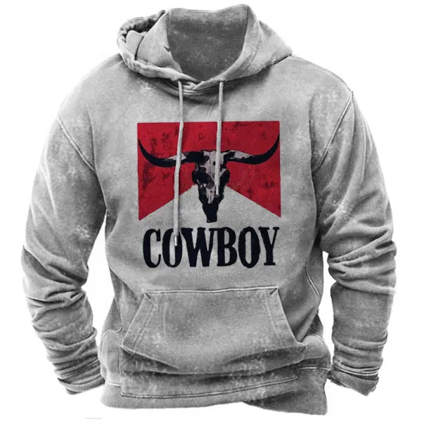 NIHSWST1 - Men's Athletic Grey Cowboy Printed Sweatshirt