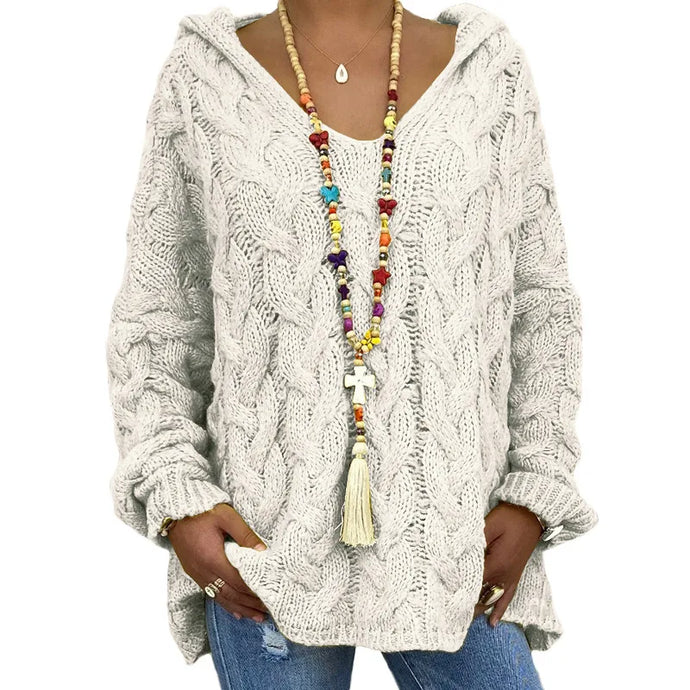 NIHJKT14 - Women's Beige Long Sleeve Sweater