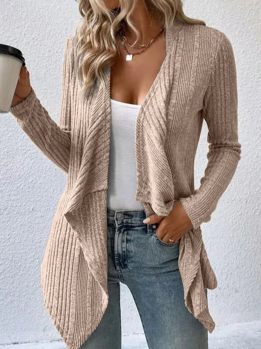 NIHJKT3 - Women's Khaki Elegant Long Sleeve Sweater