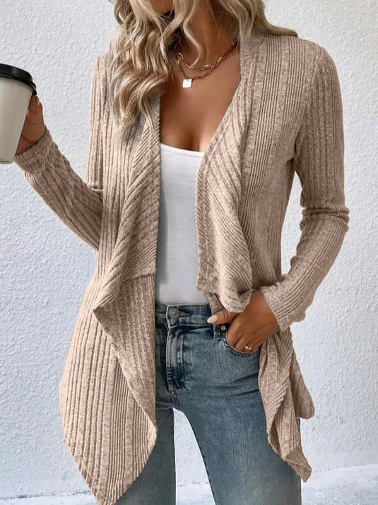 NIHJKT3 - Women's Khaki Elegant Long Sleeve Sweater