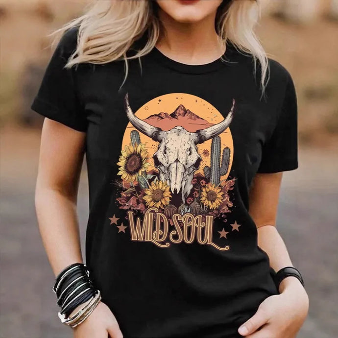 NIHTS5 - Ladies Wild Soul Western T Shirt