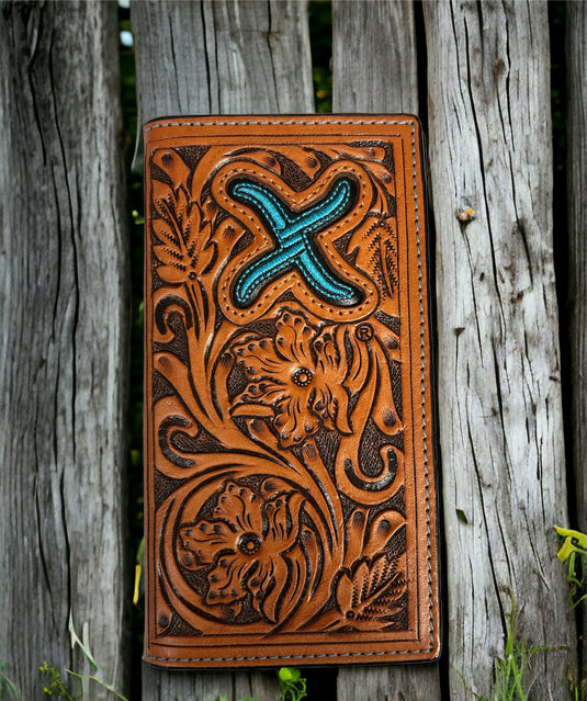 XRC-1006 - Twisted X Floral Tooled Leather Rodeo Wallet