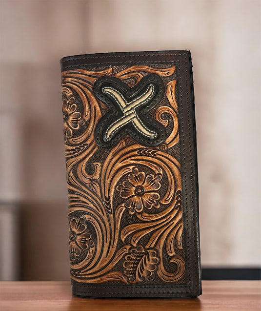 XSW3R - Twisted X Floral Tooled Leather Rodeo Wallet