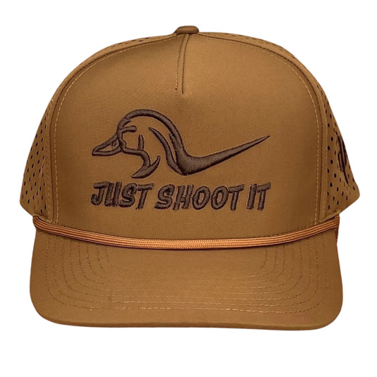 ZPD101-S126 - "Shoot It- Chocolate Puff" - Zapped Caramel Laser Holes/ Caramel Rope, Snapback Cap