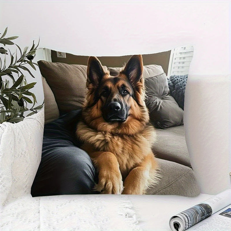 Load image into Gallery viewer, TMPL129 - 1 Piece - 18&quot; x 18&quot; German Shepherd Throw Pillow
