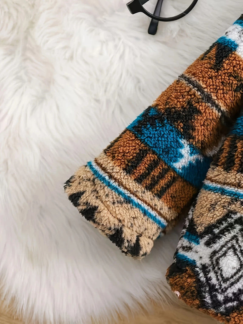 Load image into Gallery viewer, TMCHD30 - Baby &amp; Children&#39;s Aztec Print Hooded Jacket
