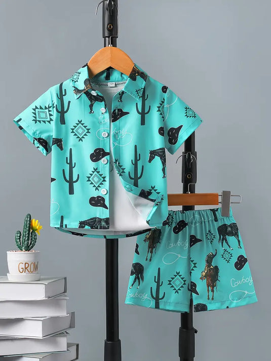 TMCHD44 - Boy's Western 2 Piece Outfit