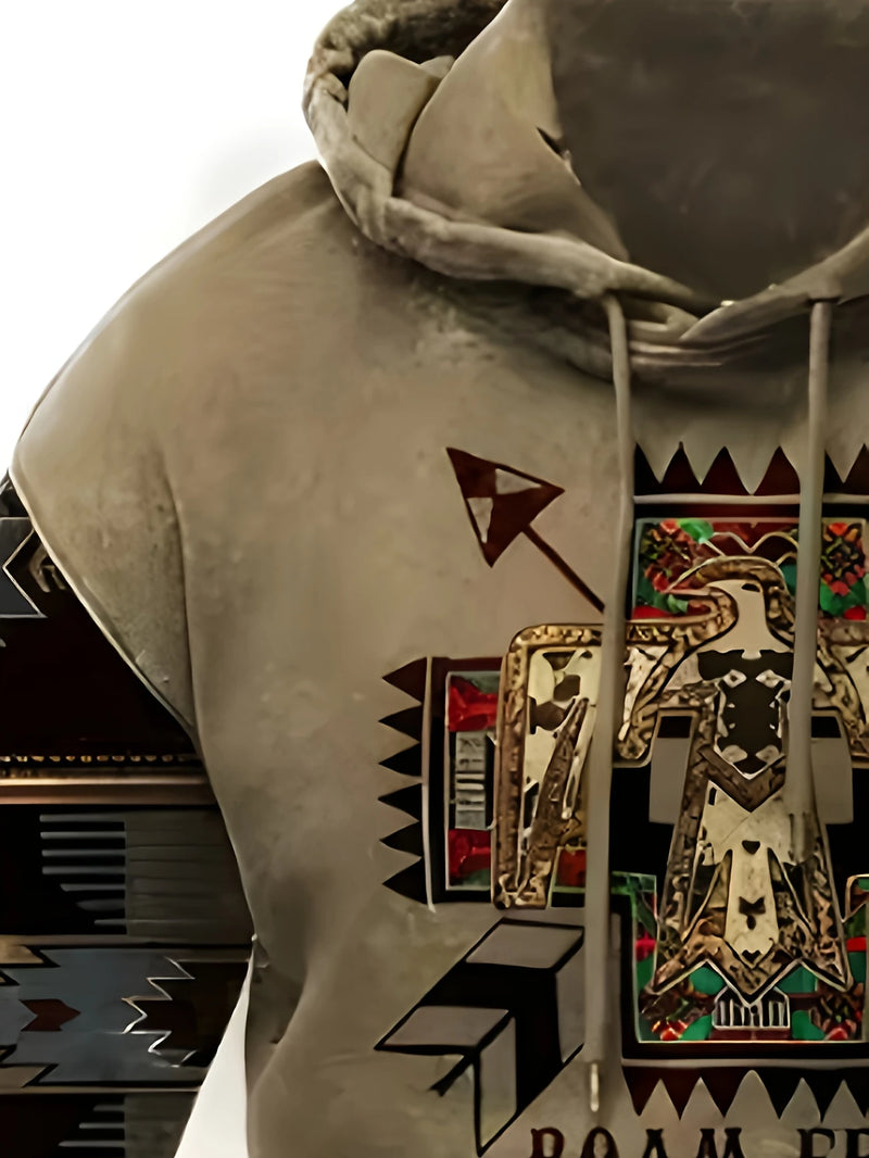 Load image into Gallery viewer, TMSWST1 - Roam Free Aztec Design Hoodie
