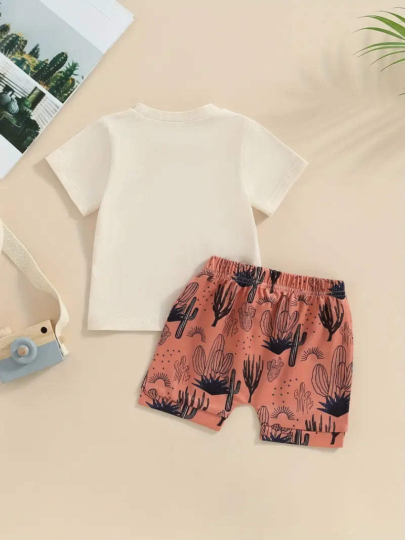 Load image into Gallery viewer, TMCHD13 - Baby Boys 2 Piece Cowboy Print Outfit
