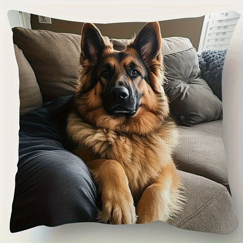Load image into Gallery viewer, TMPL129 - 1 Piece - 18&quot; x 18&quot; German Shepherd Throw Pillow
