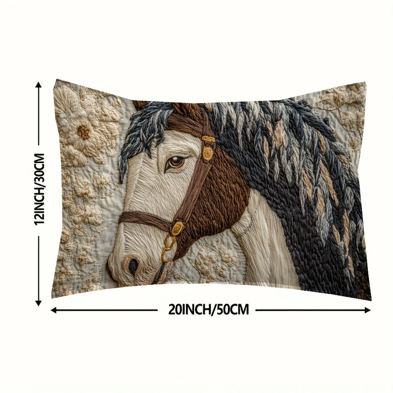 Load image into Gallery viewer, TMPL2 - 12&quot; x 20&quot; Majestic Horse Throw Pillow
