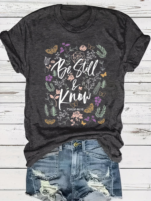 TMTSHT96 - Women's Be Still & Know T Shirt
