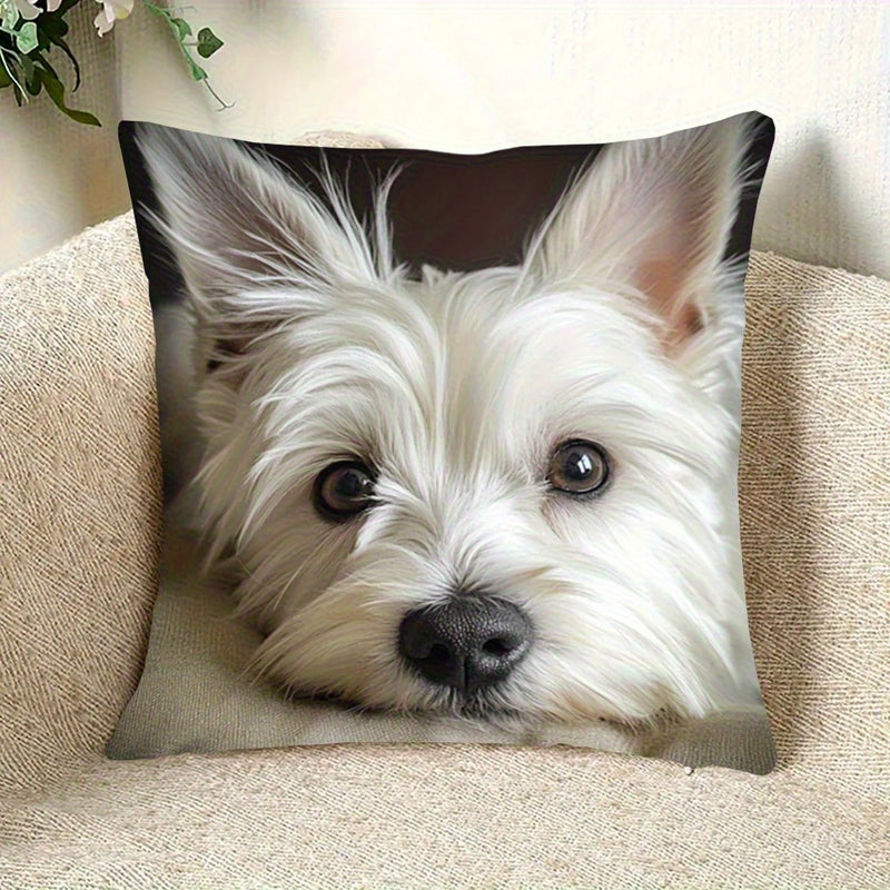 Load image into Gallery viewer, TMPL126 - 1 Piece - 18&quot; x 18&quot; Highland Terrier Throw Pillow

