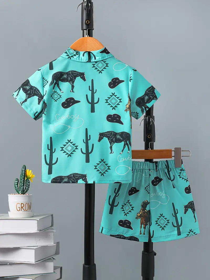Load image into Gallery viewer, TMCHD44 - Boy&#39;s Western 2 Piece Outfit
