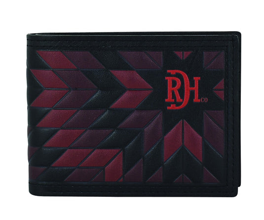 24068881W6 - Red Dirt Hat Co Bifold Wallet Blk W/Wine