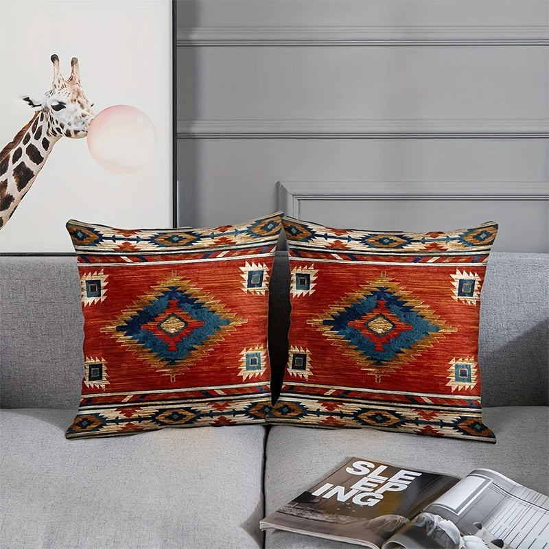 Load image into Gallery viewer, TMPL8 - Set of 2 Aztec Print Throw Pillows

