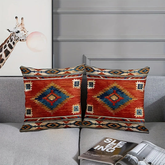 TMPL8 - Set of 2 Aztec Print Throw Pillows