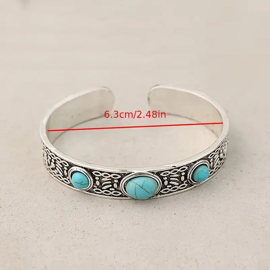 TMBC9 - Synthetic Turquoise Bangle Bracelet